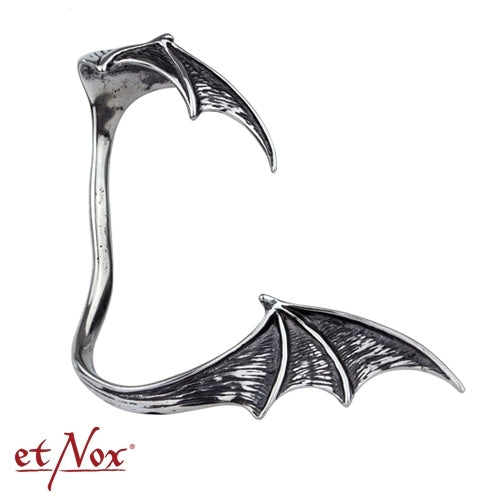 Silberfarbener Ohrring Fledermausflügel von etNox