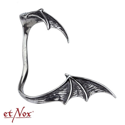 Silberfarbener Ohrring Fledermausflügel von etNox