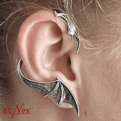 Silberfarbener Ohrring Fledermausflügel von etNox