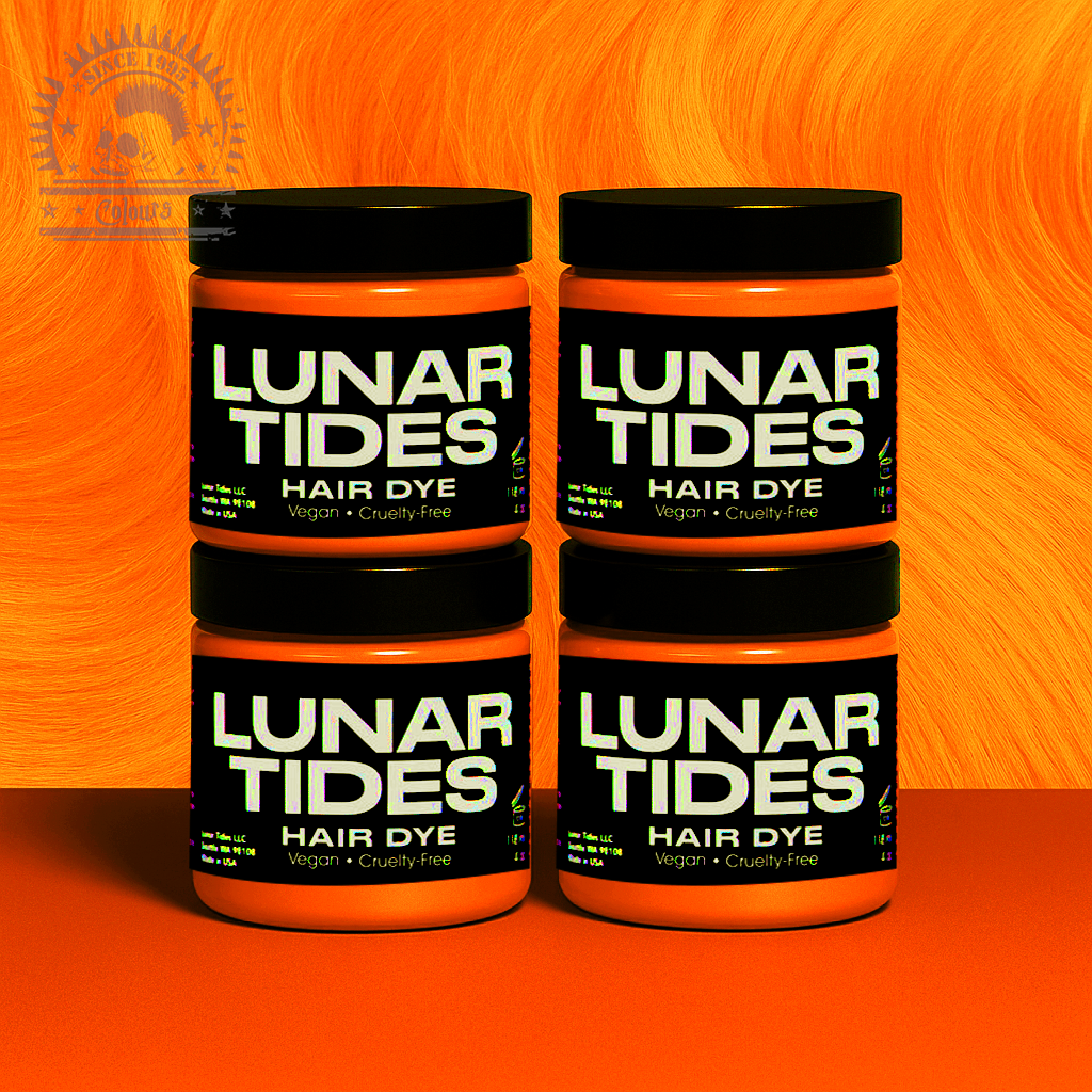 semi-permanente Haartönung 4er-Sparset&nbsp;SOLAR FLARE in dem Farbton Pastellorange von Lunar Tides