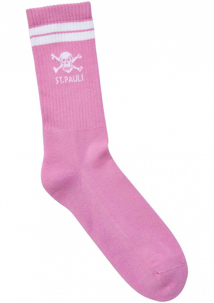 Socken mit Totenkopf in Pink von St.Pauli