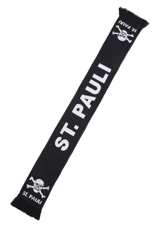 Schwarzer Fanschal Totenkopf Schal von St. Pauli