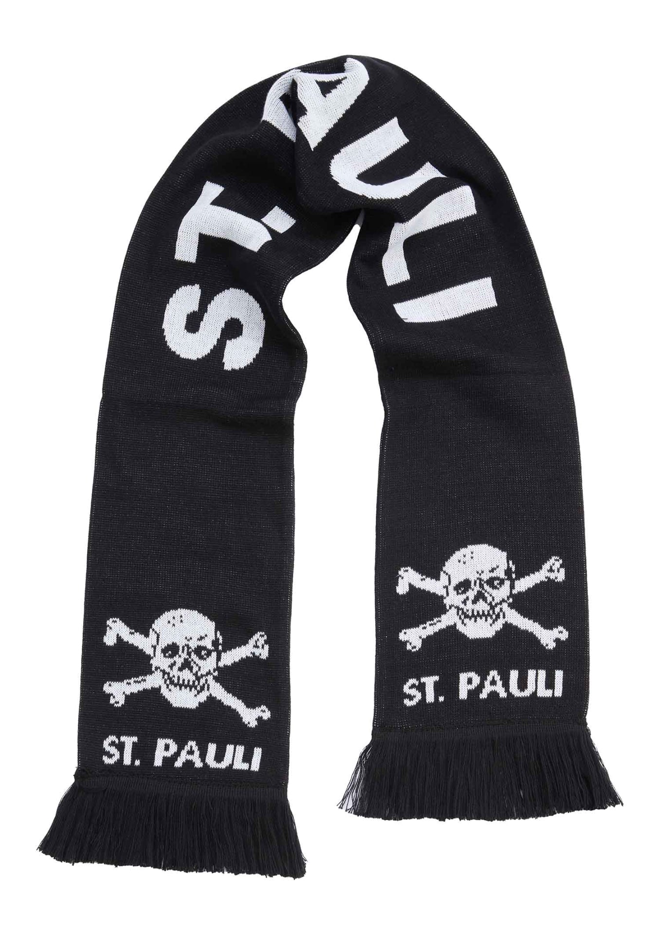 Schwarzer Fanschal Totenkopf Schal von St. Pauli