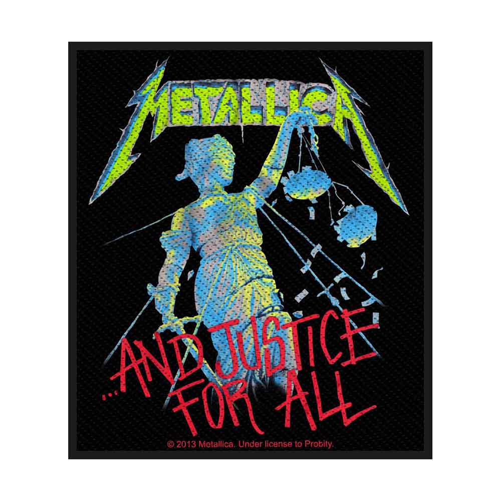 Rechteckiger, bunter Aufnäher Metallica And Justice For All Patch Nr.127