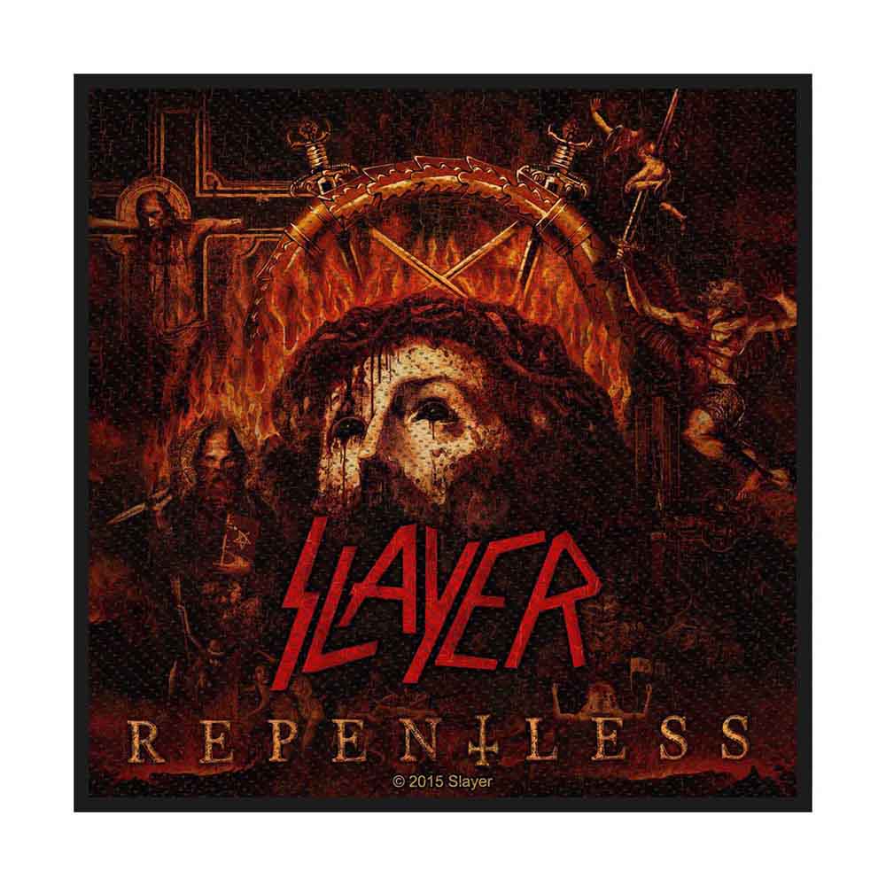 Quadratischer Aufnäher Slayer Repentless Patch Nr.81 mit Jesusprint