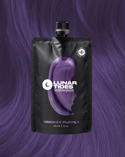 semi-permanente Haartönung Smokey Purple in dem Farbton Lila mit grauen, rauchigen Untertönen von Lunar Tides