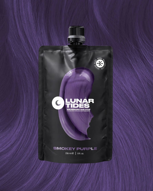 semi-permanente Haartönung Smokey Purple in dem Farbton Lila mit grauen, rauchigen Untertönen von Lunar Tides