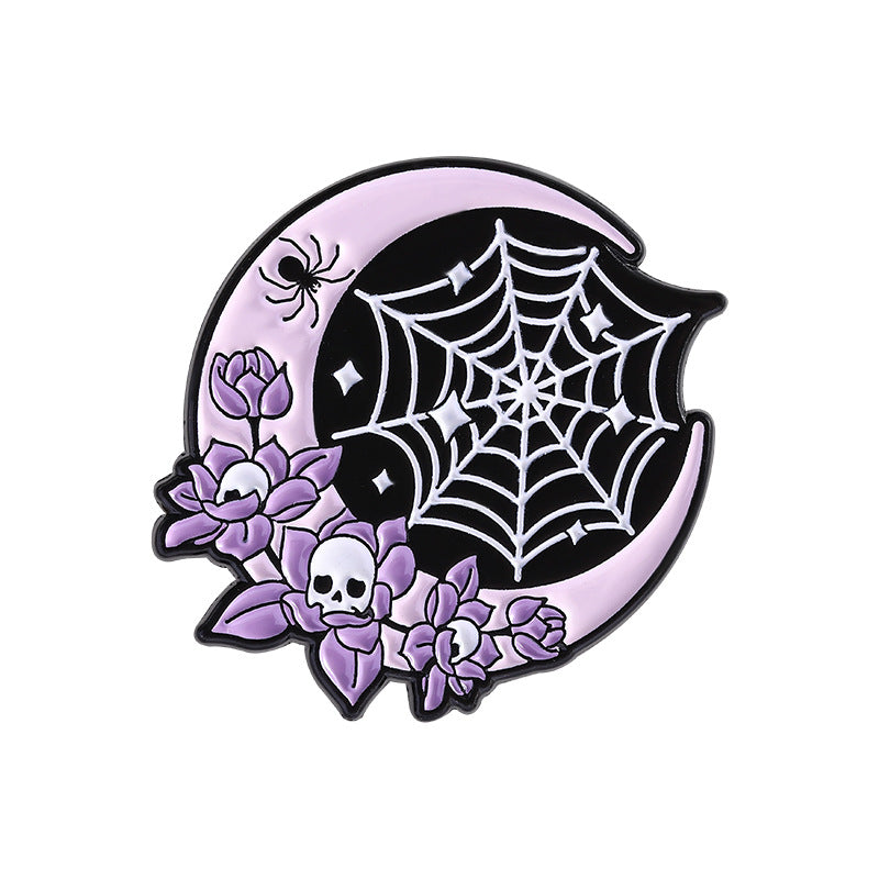 Kleiner Emaille-Anstecker SPIDER MOON ENAMEL PIN von Moon Attic