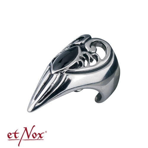 Onyx Fingerspitzen-Ring aus Edeldstahl von etNox