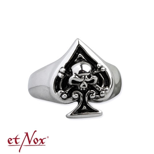 Edelstahlring Ace Of Spades Skull Ring von etNox
