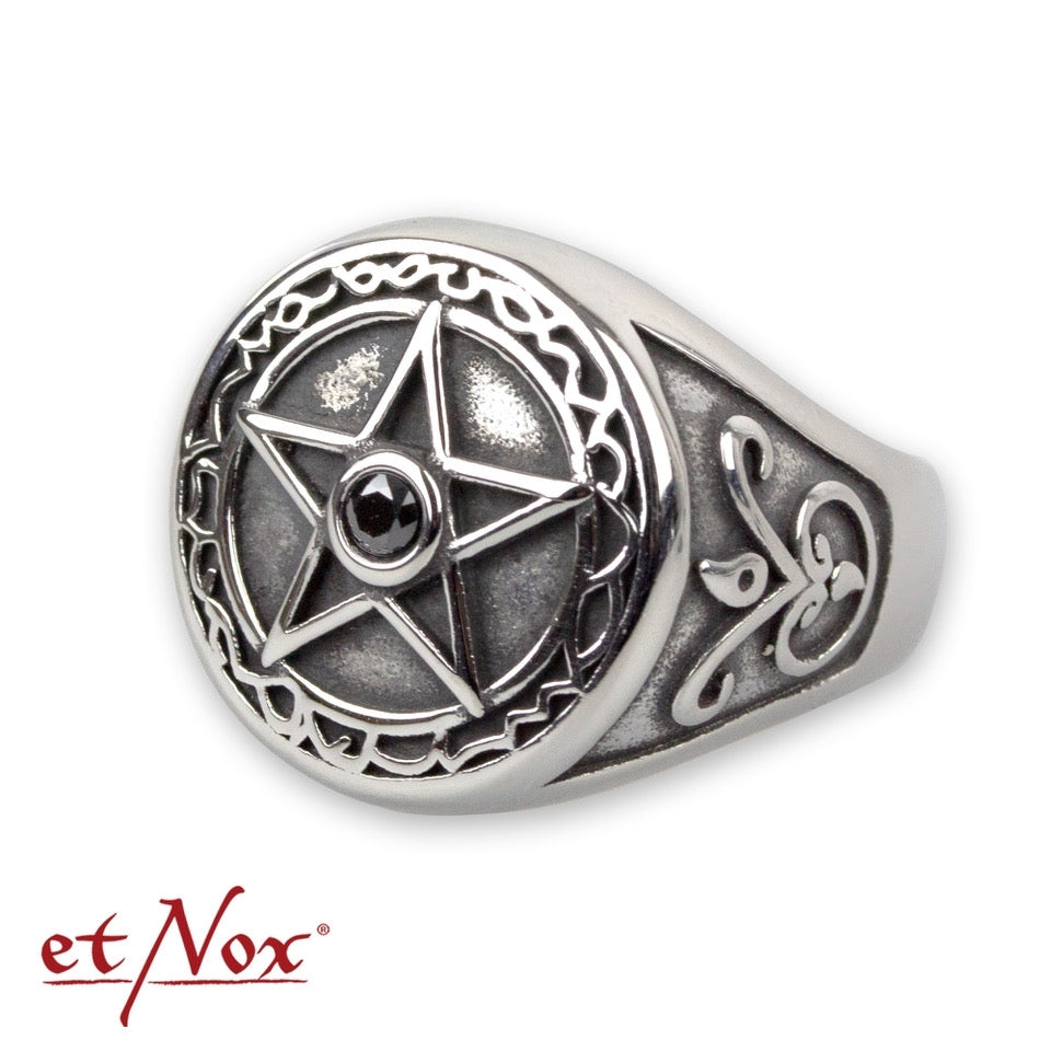 Pentagramm mit Stein Ring etNox