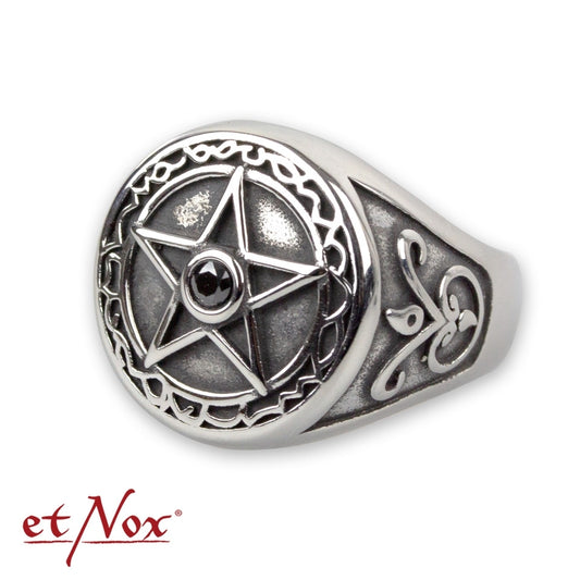 Pentagramm mit Stein Ring etNox