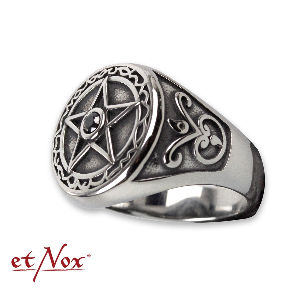 Pentagramm mit Stein Ring etNox
