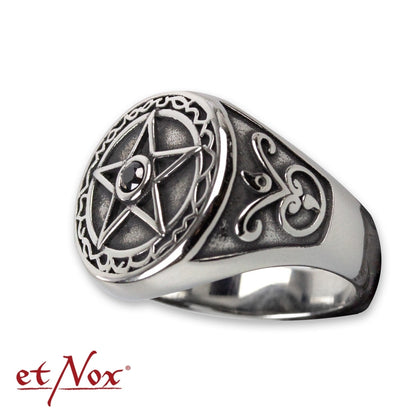Pentagramm mit Stein Ring etNox