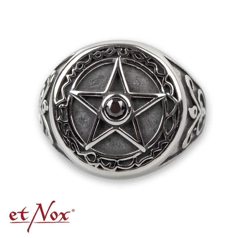 Pentagramm mit Stein Ring etNox