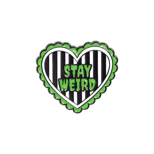 Kleiner Emaille-Anstecker STAY WEIRD ENAMEL PIN von Moon Attic