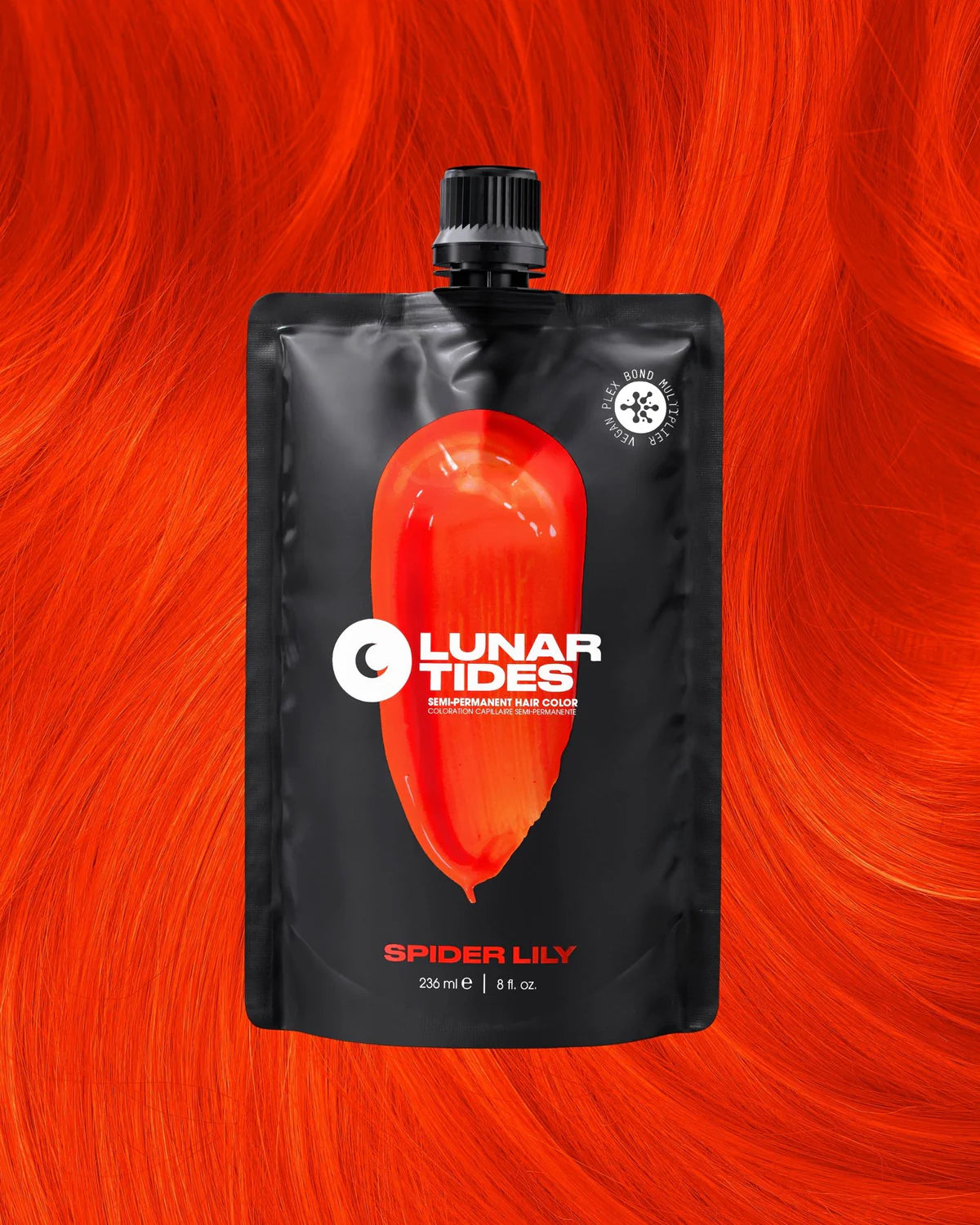semi-permanente Haartönung Spider Lily in dem Farbton kräftiges, helles Rot von Lunar Tides