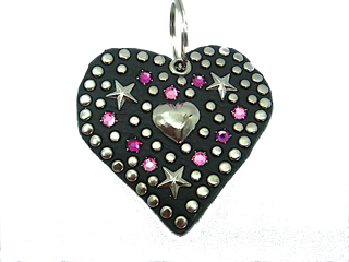 Schlüsselanhänger Herz Pink Strass-Depot