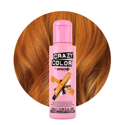 semi-permanente Haartönung Spicy Copper in dem Farbton Kupfer von Crazy Color