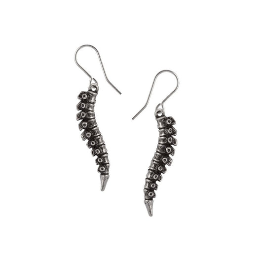Silberne Ohrringe Spine Earring mit Wirbelsäulendesign von Alchemy