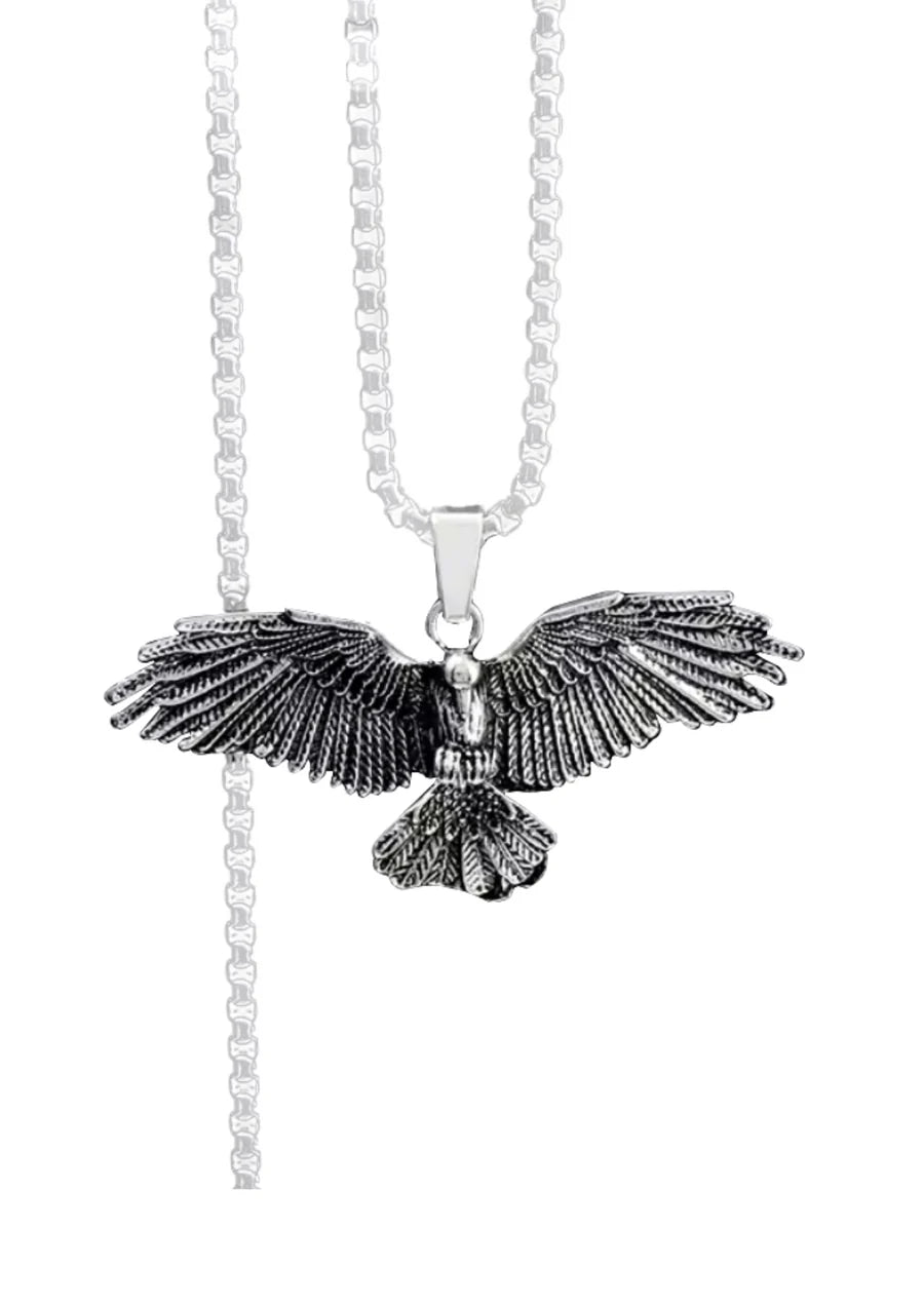 Silberfarbende Kette THE FLYING ONE NECKLACE mit Vogelanhänger von EASURE