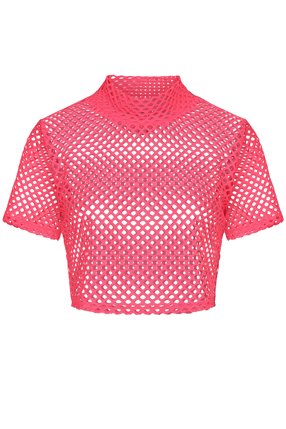 Neon Pink MESH CROP TOP Banned