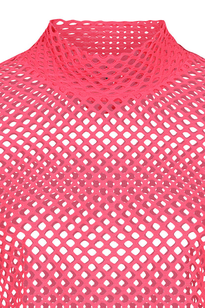 Neon Pink MESH CROP TOP Banned