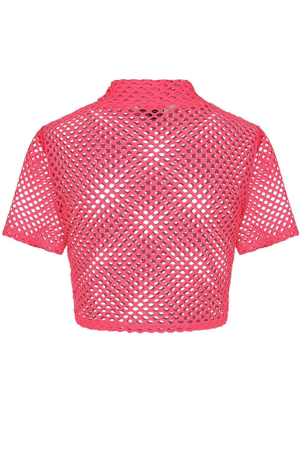 Neon Pink MESH CROP TOP Banned