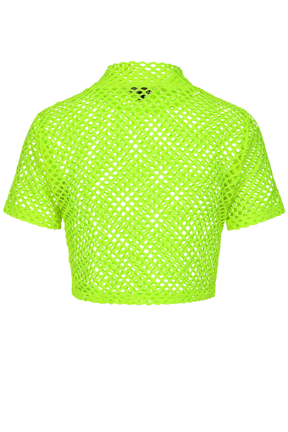 Neon Yellow MESH CROP TOP Banned Rückansicht