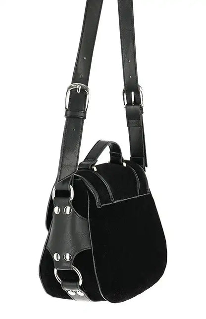 Schwarze Tasche TRIPLE GODDESS BAG mit Triple Monn Design von Restyle