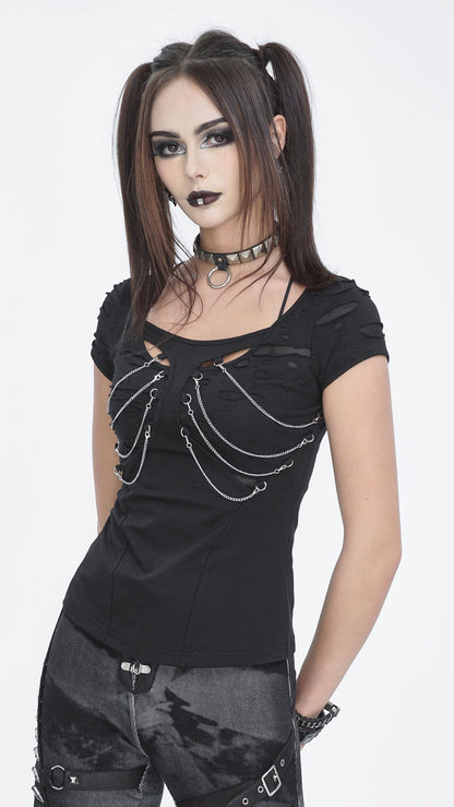 Kera Chained Top Devil Fashion