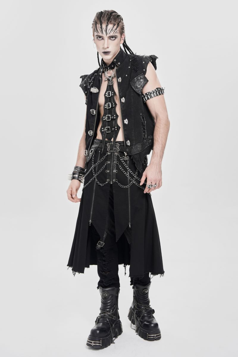 Schwarzer Choker The Office Antagonist Choker Tie mit Lackoptik Krawatte von Devil Fashion