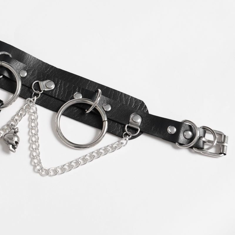 Schwarzer Choker The Office Antagonist Choker Tie mit Lackoptik Krawatte von Devil Fashion