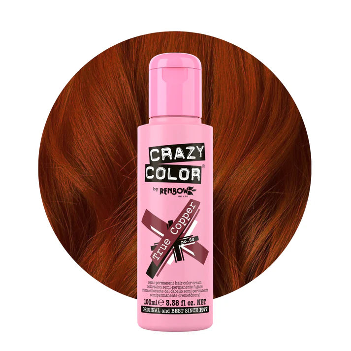 semi-permanente Haartönung True Copper in dem Farbton Kupfer von Crazy Color