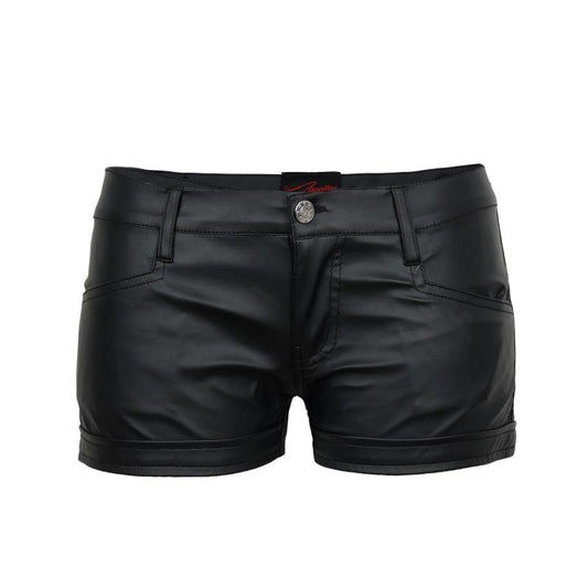 Schwarze Hot Pants Hot Panty Wetlook von Zügellos