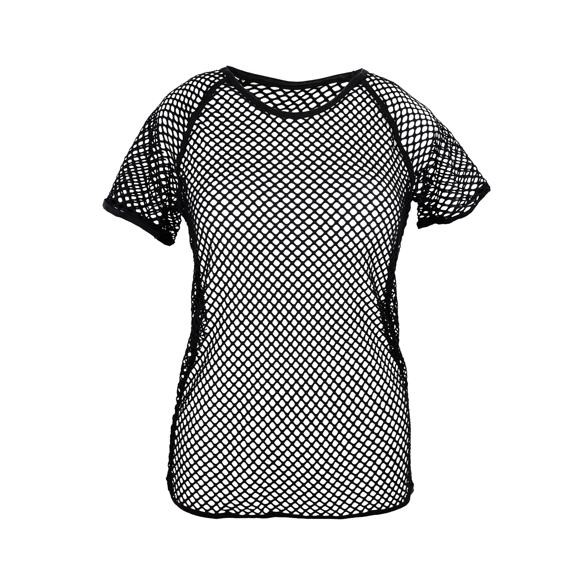Schwarzes Netzoberteil Fishnet T-Shirt von Azzazzinz