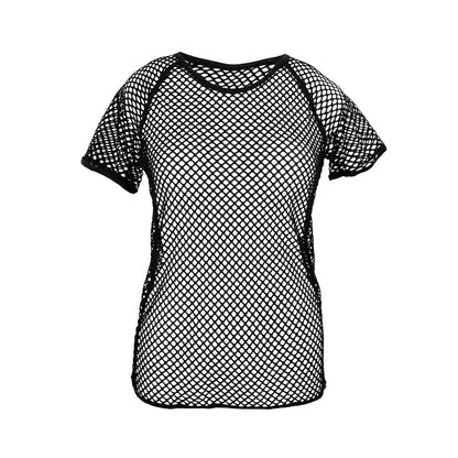 Schwarzes Netzoberteil Fishnet T-Shirt von Azzazzinz