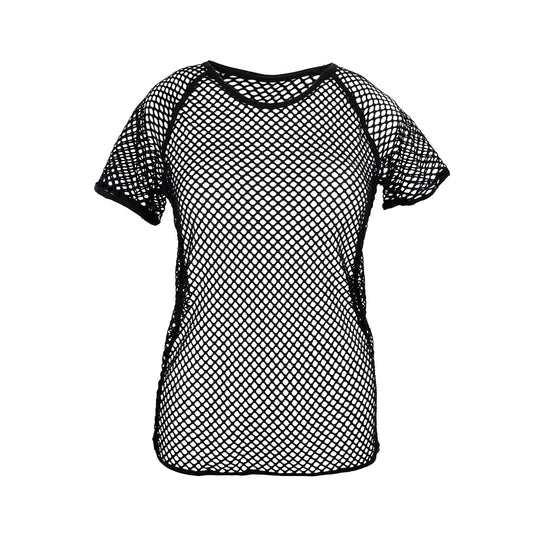 Schwarzes Netzoberteil Fishnet T-Shirt von Azzazzinz