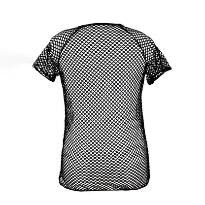 Schwarzes Netzoberteil Fishnet T-Shirt von Azzazzinz