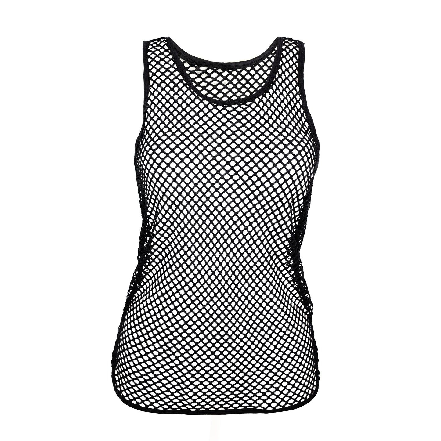 Schwarzes Netzoberteil Fishnet Tanktop von Azzazzinz