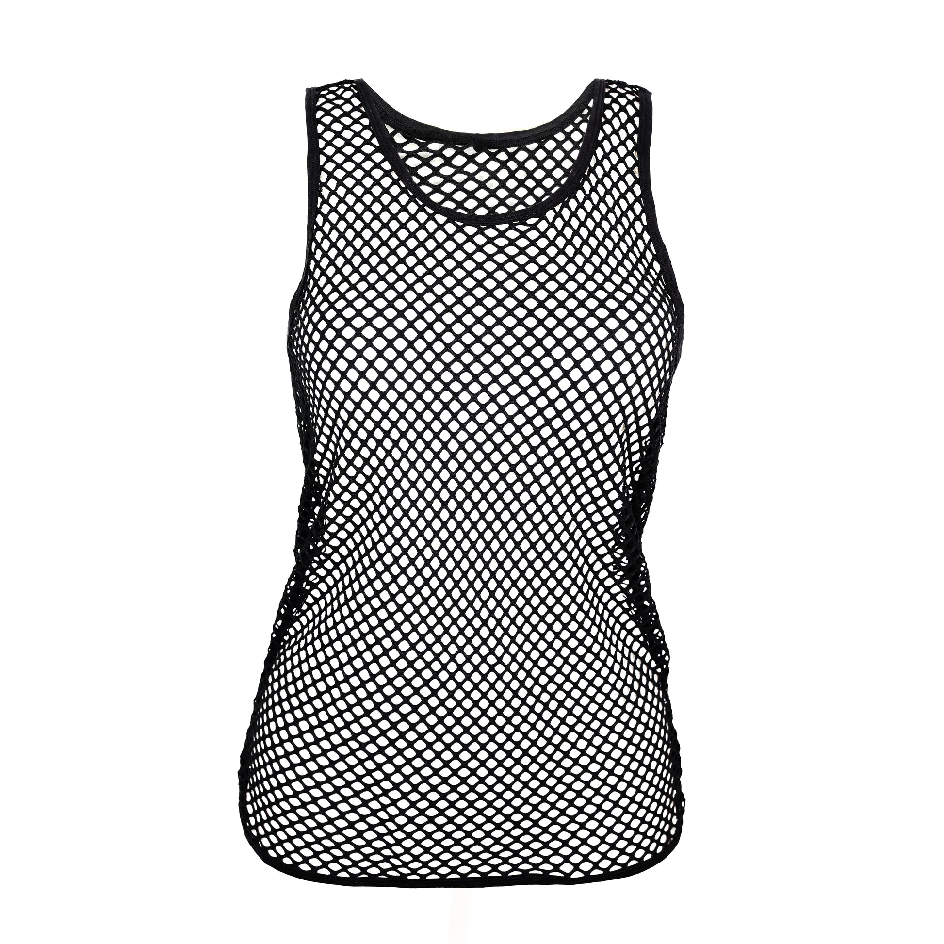Schwarzes Netzoberteil Fishnet Tanktop von Azzazzinz