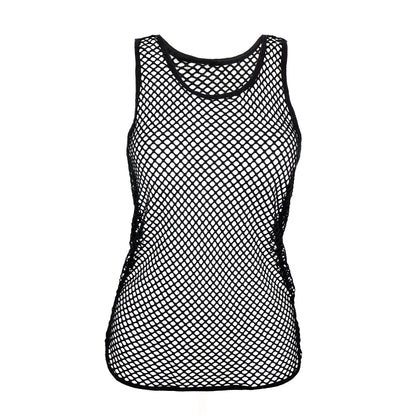 Schwarzes Netzoberteil Fishnet Tanktop von Azzazzinz