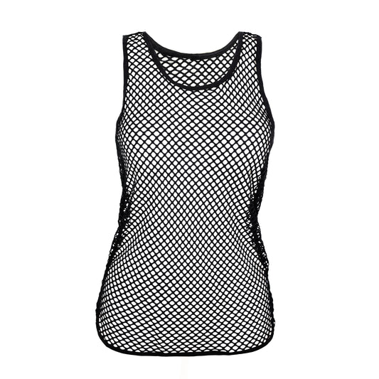 Schwarzes Netzoberteil Fishnet Tanktop von Azzazzinz