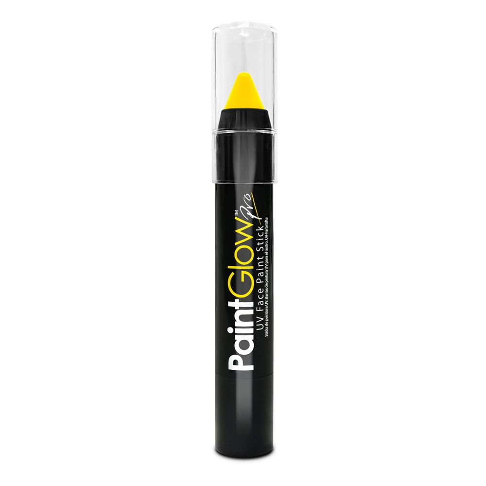 Gelber Neon-Farbstift UV Yellow Face Paint Stick für Gesicht und Körper von PaintGlow