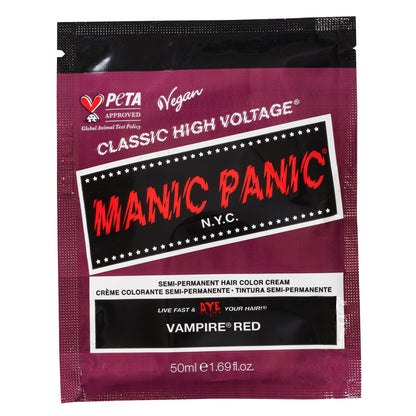 semi-permanente Haartönung VAMPIRE RED in dem Farbton Dunkelrot von Manic Panic