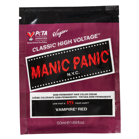 semi-permanente Haartönung VAMPIRE RED in dem Farbton Dunkelrot von Manic Panic