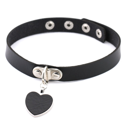 Vegan Choker black Heart