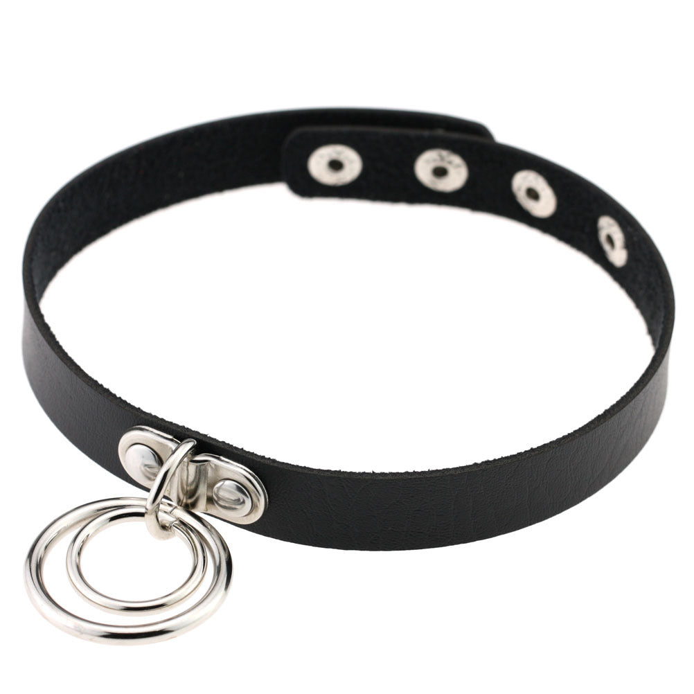 Vegan Choker double Ring