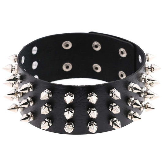 Vegan Choker 3 Row Spike