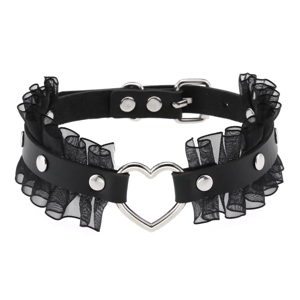 Vegan Choker Spitze & Herz